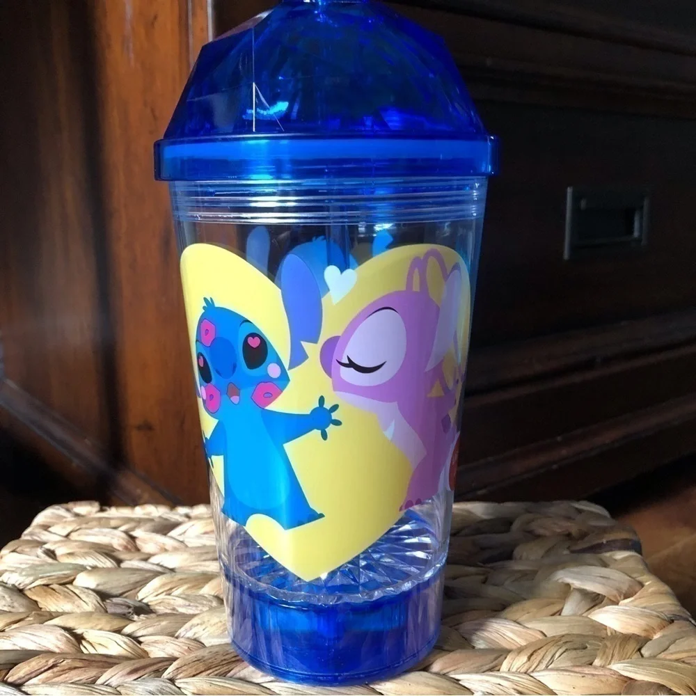 Disney's Stitch and Angels dome lid light-up tumbler